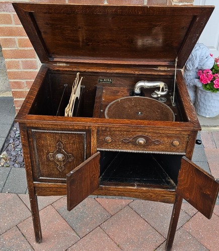Antique 1920s alba - oak, cabinet