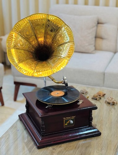 Vintage hmv gramophone brass - vintage,