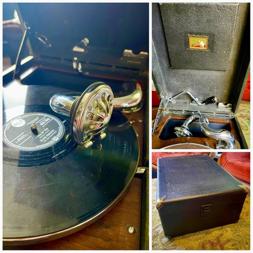 Antique 1930s hmv phonograph - antique,