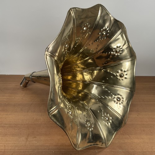 Antique art deco hmv brass - deco,