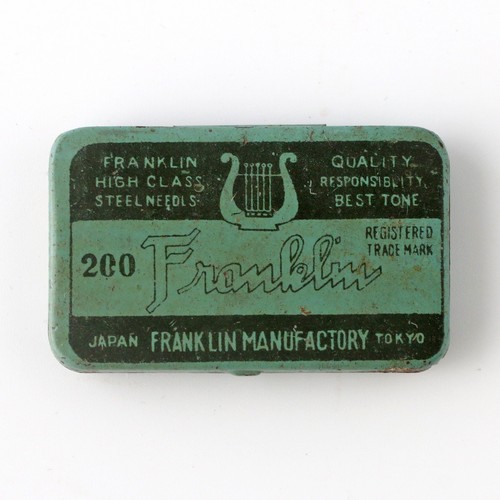 Franklin gramophone needle - franklin, tin