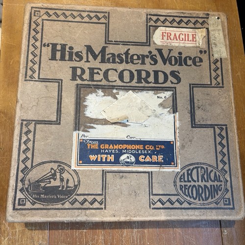 Antique 1920 30s hmv cardboard - 1920/30s,