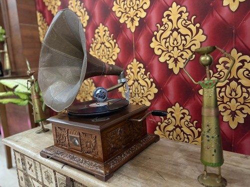 Hmv antique gramophone - antique,