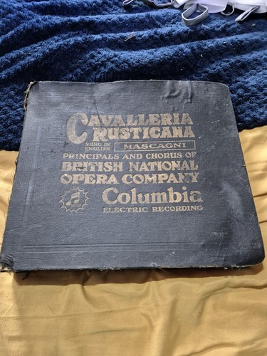 Antique 78rpm holder with - 78rpm, 10